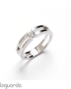  Solitaire with white gold and natural diamond