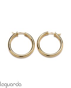 Hoop earrings in yellow gold - 18x2mm