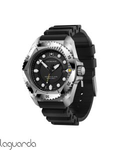 241990 | Victorinox I.N.O.X Dive Pro, black dial black rubber, 43 mm. Esfera negra