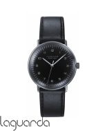 27/3702.04 Junghans Max Bill Handaufzug watch, 34 m/m black dial and zapphire crystal