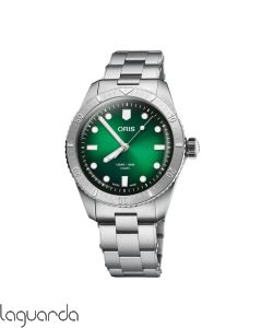 01 400 7774 4057-07 8 19 18| Oris Diver Sixty-Five Calibre 400 38 mm verde