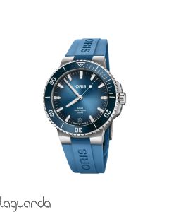 01 400 7790 4135-07 4 23 45EB | Oris Aquis Date Calibre 400, 43.5 azul caucho