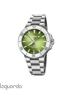 01 733 7787 4137-07 8 22 04PEB | Oris AQUIS DATE TASTE OF SUMMER 41.5 verde