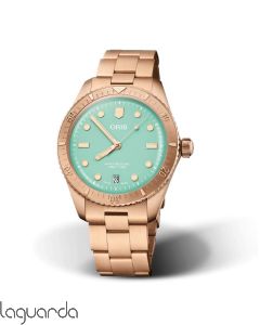 01 733 7771 3157-07 8 19 15 | Oris Divers Sixty-Five Cotton Candy Verde 38mm BRONCE