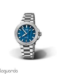 01 733 7770 4155-07 8 18 05P | Oris Aquis Date 36.5 mm Azul Nacar