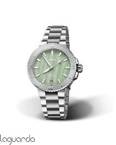 01 733 7770 4157-07 8 18 05P | Oris Aquis Date 36.5 mm Verde Nacar