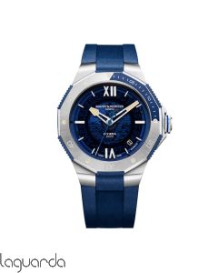 Riviera 10714 | Baume & Mercier Riviera Baumatic 39 mm, esfera azul y correa de caucho/aligator