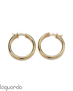 Criollas de oro amarillo de 18 quilates 2mm x 18mm