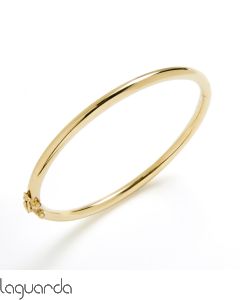 Esclava de oro Amarillo de 18 quilates  forma oval tubo redondo