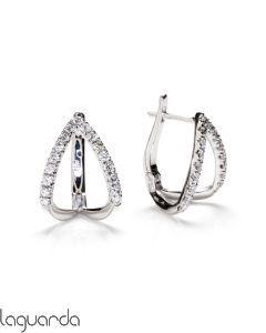 Pendientes de oro blanco con diamantes naturales, Laguarda joiers s.l.