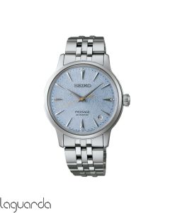 SRPL61J1 Reloj Seiko Presage Cocktail,  34mm. Azul y 4 diamantes.
