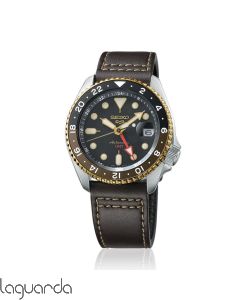 SSK036K1 | Seiko 5 Sports  Automático GMT,  correa de piel