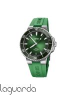 01 400 7790 4157-07 4 23 47EB | Oris Aquis Date Calibre 400, 43.5 verde caucho