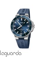 01 733 7789 4135-07 4 23 35FC | Oris AQUIS DATE 43.5 azul caucho