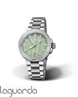 01 733 7770 4157-07 8 18 05P | Oris Aquis Date 36.5 mm Verde Nacar