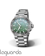 01 400 7763 4157-07 8 24 09PEB | Oris Aquis Date 43.5 Calibre 400 Verde