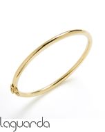 Esclava de oro Amarillo de 18 quilates  forma oval tubo redondo