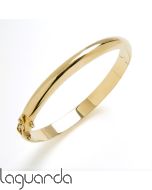 Esclava de oro Amarillo de 18 quilates  forma oval media caña