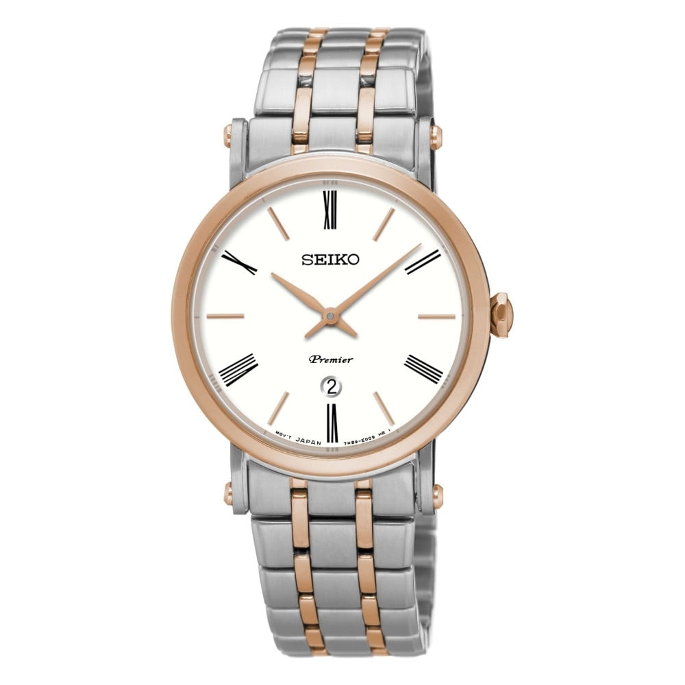 seiko premier rose gold