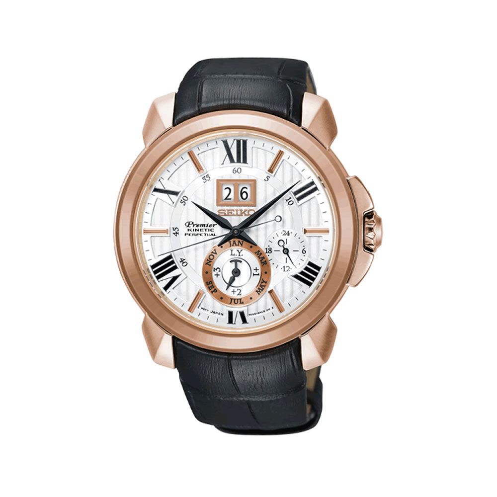 seiko premier rose gold